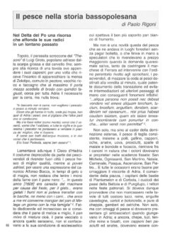 Prima pagina originale dell’articolo Il pesce nella storia bassopolesana
