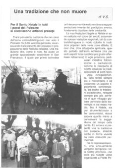 Prima pagina originale dell’articolo Una tradizione che non muore