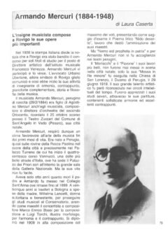 Prima pagina originale dell’articolo Armando Mercuri (1884-1948)