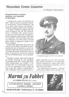 Prima pagina originale dell’articolo Ricordato Cinzio Cassetta