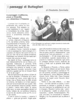 Prima pagina originale dell’articolo I paesaggi di Buttaglieri