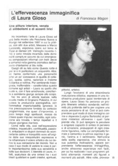 Prima pagina originale dell’articolo L’effervescenza immaginifica di Laura Gioso