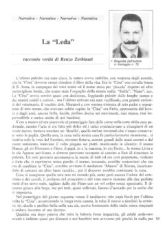 Prima pagina originale dell’articolo La “Leda”