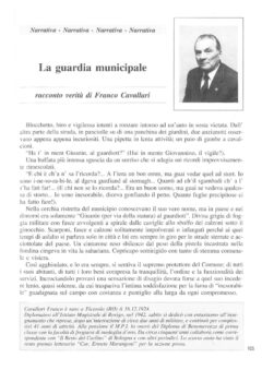 Prima pagina originale dell’articolo La guardia municipale