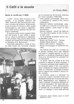 Prima pagina originale dell’articolo Il CeDi e la scuola