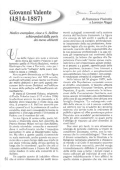 Prima pagina originale dell’articolo Giovanni Valente (1814-1887)