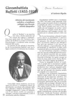 Prima pagina originale dell’articolo Giovambattista Buffetti (1855-1925)