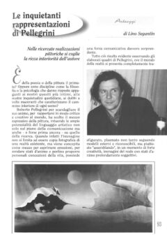Prima pagina originale dell’articolo Le inquietanti rappresentazioni di Pellegrini