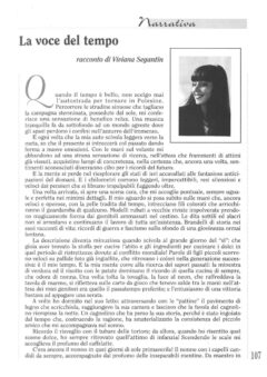 Prima pagina originale dell’articolo La voce del tempo