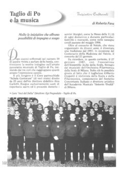 Prima pagina originale dell’articolo Taglio di Po e la musica