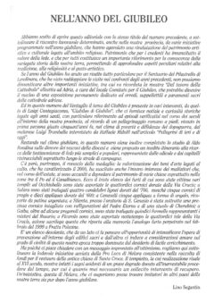 Prima pagina originale dell’articolo Nell’anno del Giubileo
