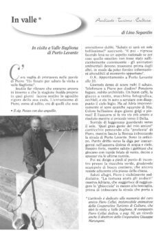 Prima pagina originale dell’articolo In valle