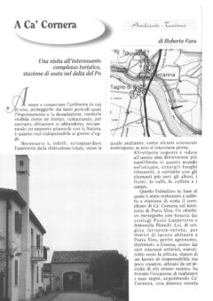 Prima pagina originale dell’articolo A Ca’ Cornera