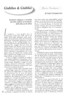 Prima pagina originale dell’articolo Giubileo & Giubilei