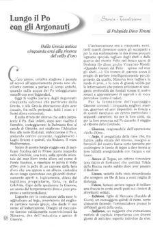 Prima pagina originale dell’articolo Lungo il Po con gli Argonauti