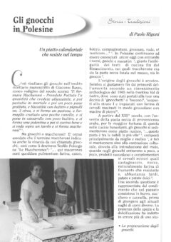 Prima pagina originale dell’articolo Gli gnocchi in Polesine