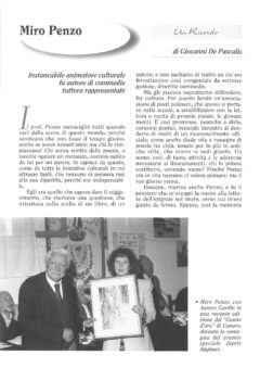 Prima pagina originale dell’articolo Miro Penzo
