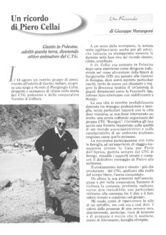 Prima pagina originale dell’articolo Un ricordo di Piero Celiai