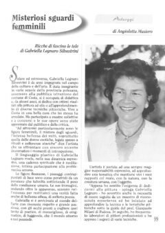 Prima pagina originale dell’articolo Misteriosi sguardi femminili