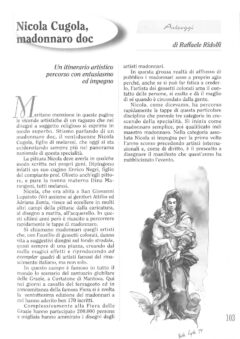 Prima pagina originale dell’articolo Nicola Cugola, madonnaro doc