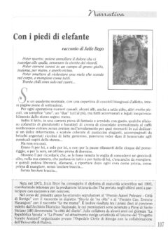 Prima pagina originale dell’articolo Con i piedi di elefante