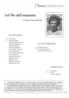 Prima pagina originale dell’articolo Sul filo dell’orizzonte