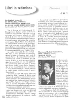 Prima pagina originale dell’articolo Libri in redazione