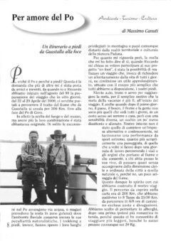 Prima pagina originale dell’articolo Per amore del Po