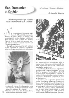 Prima pagina originale dell’articolo San Domenico a Rovigo