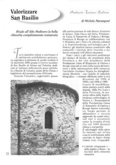 Prima pagina originale dell’articolo Valorizzare San Basilio