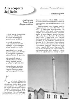 Prima pagina originale dell’articolo Alla scoperta del Delta