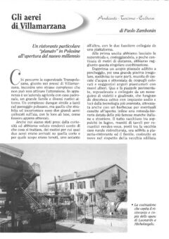 Prima pagina originale dell’articolo Gli aerei di Villamarzana