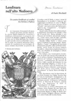 Prima pagina originale dell’articolo Lendinara nell’alto Medioevo