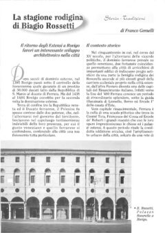 Prima pagina originale dell’articolo La stagione rodigina di Biagio Rossetti