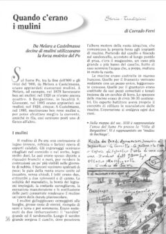Prima pagina originale dell’articolo Quando c’erano i mulini