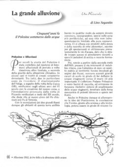 Prima pagina originale dell’articolo La grande alluvione