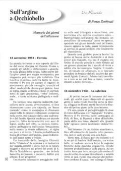 Prima pagina originale dell’articolo Sull’argine a Occhiobello