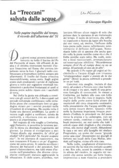 Prima pagina originale dell’articolo La “Treccani” salvata dalle acque