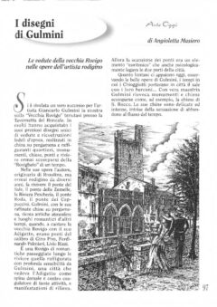 Prima pagina originale dell’articolo I disegni di Gulmini