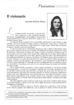Prima pagina originale dell’articolo Il visionario