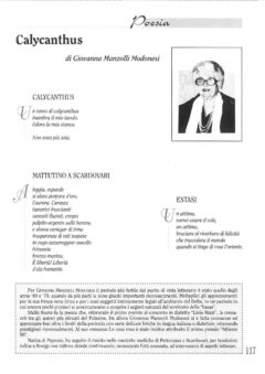 Prima pagina originale dell’articolo Calycanthus
