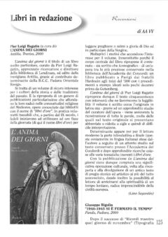 Prima pagina originale dell’articolo Libri in redazione