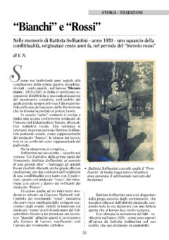 Prima pagina originale dell’articolo “Bianchi” e “Rossi”
